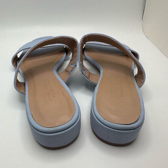 CUSHIONAIRE Women's Nolita two band low block heel slide sandal +Memory Foam 6 B - Picture 4 of 7